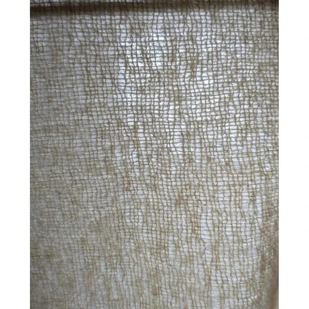 Vintage Wide Mohair Wool Shawl Scarf Wrap Stole Fringe Cream Ivory 75x19